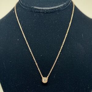 Coach Signature Crystal Stone Pendant Necklace